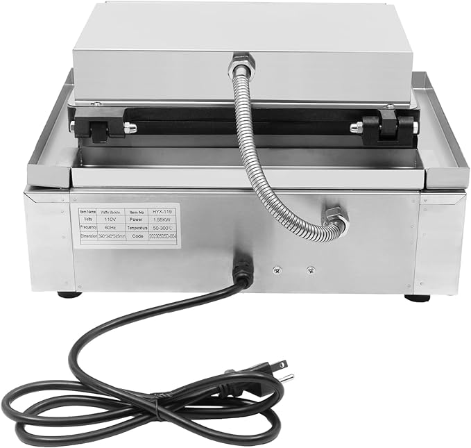 Corn Dog Waffle Maker, 1500W 6 Pcs Non-Stick Hot Dog Machine with Temp & Time Control, Countertop Waffle Pop Maker for Restaurant Bakery Snack Bar Family