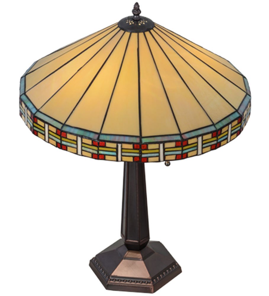 Meyda Tiffany Lighting Fixture, 24in Height, Metal, Mahogany Bronze Finish, Model 144960