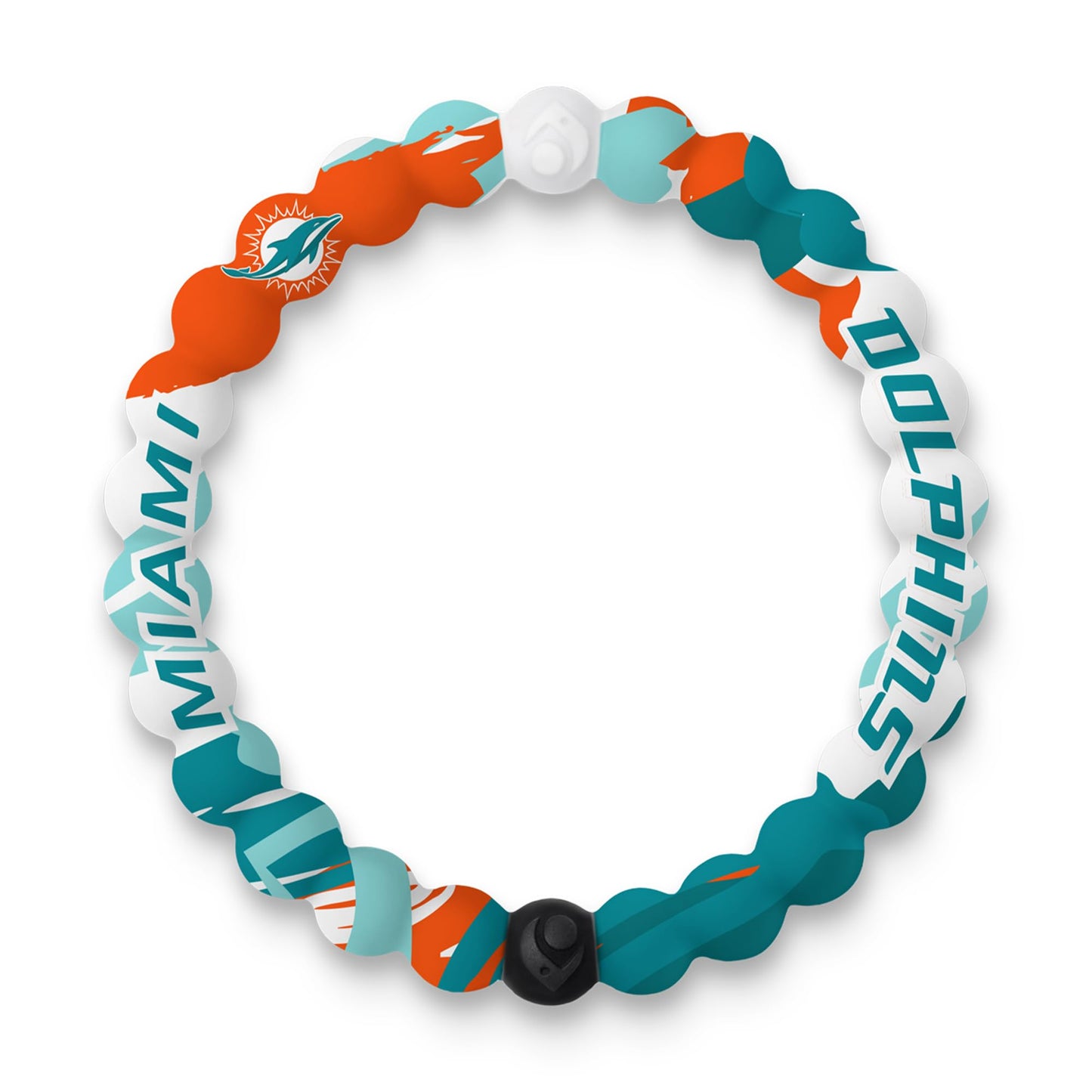 Lokai NFL Football Collection Silicone Beaded Bracelet, Miami Dolphins Home Field (Large) - Beaded Bracelet for Women & Men, Sil