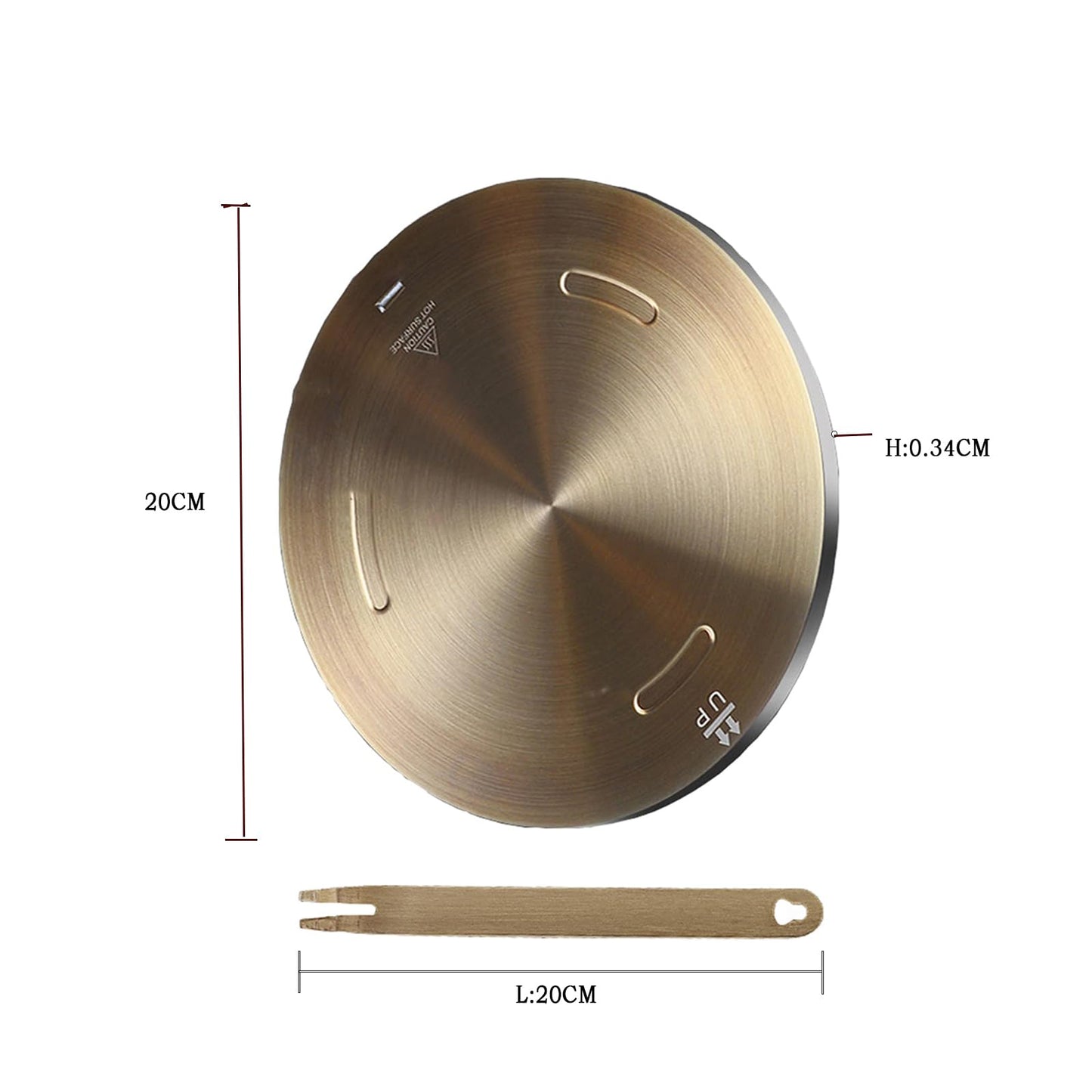 Heat Diffuser Plate, Grouarty Stainless Steel Cooking Induction Adapter Simmer Plate for Electric Gas Glass Cooktop Hob Ring, Induction Cooktop Converter Plate With Handle (7.9inch)