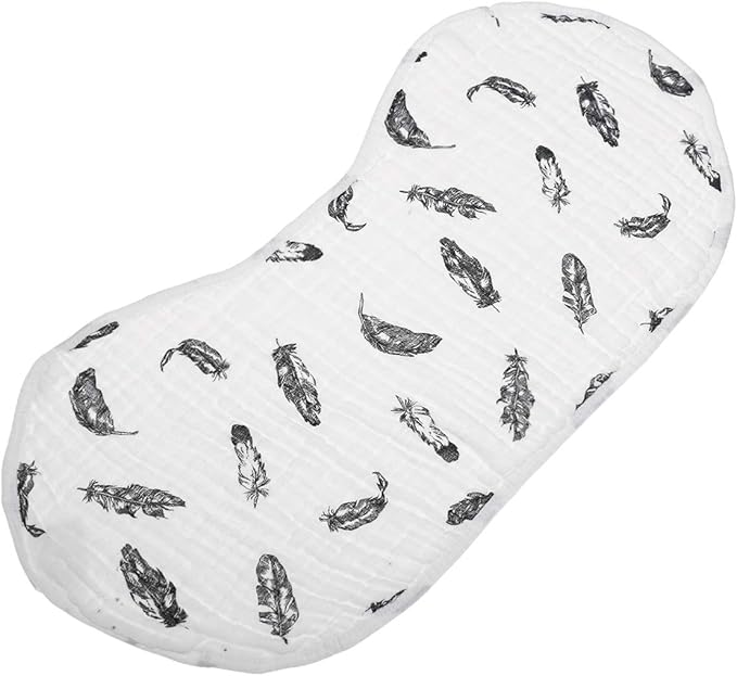 ShoppeWatch Muslin Burp Cloths Baby Burping Bibs 100% Natural Cotton 5-Pack Large 6 Layers Thick Soft Absorbent Cloth Spit Up Dribble Towels Rags for Newborns Baby Boy or Girl Unisex BB28