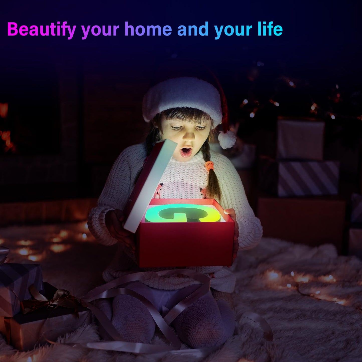 Kangtaixin LED Letter Light Sign, USB Powered Color Changing Night Light, Model G201, Letter K