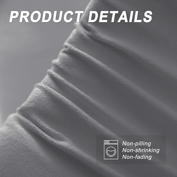 WdFour Bed Wedge Pillow, Close Off Headboard, Wall and Mattress Gap. Incline, Slanted Sweat-Proof Pillow for Neck and Back Pain Relief Anti-snoring for Comfortable Sleeping.(Gray,54Wx10Dx6H)
