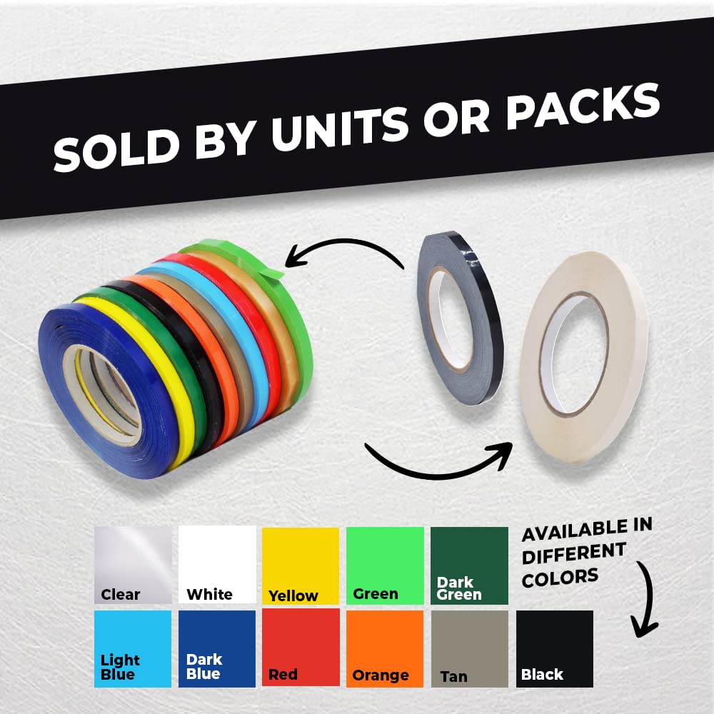 WOD Dark Green Produce Poly Bag Sealing Tape, 3/8 inch x 180 yds. (Pack of 10) for Packaging and Sealing of Meat, Gifts, or Ice Bags BSTC24PVC