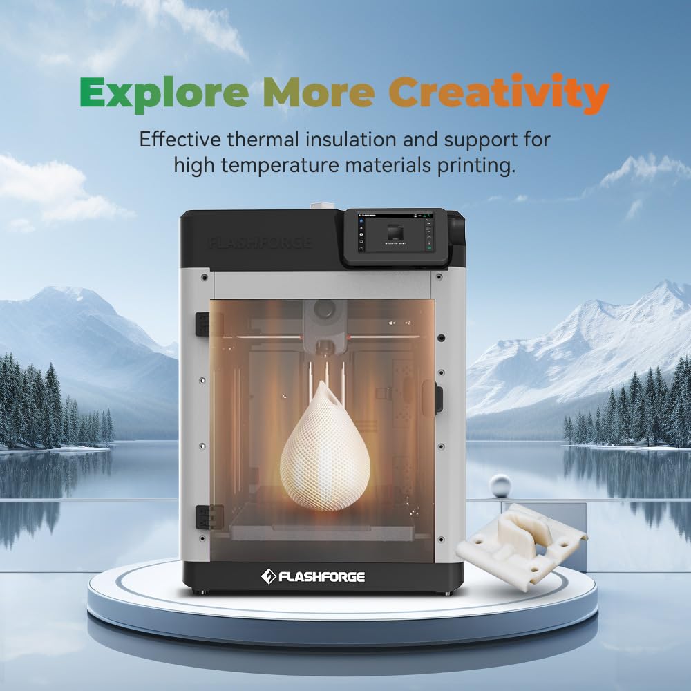 FLASHFORGE 3D Printer AD5M Enclosure, Create Your Style, Dustproof and Constant Temperature Protective Cover, Explore ABS/ASA/PC Filaments and Reduce Printing Noise