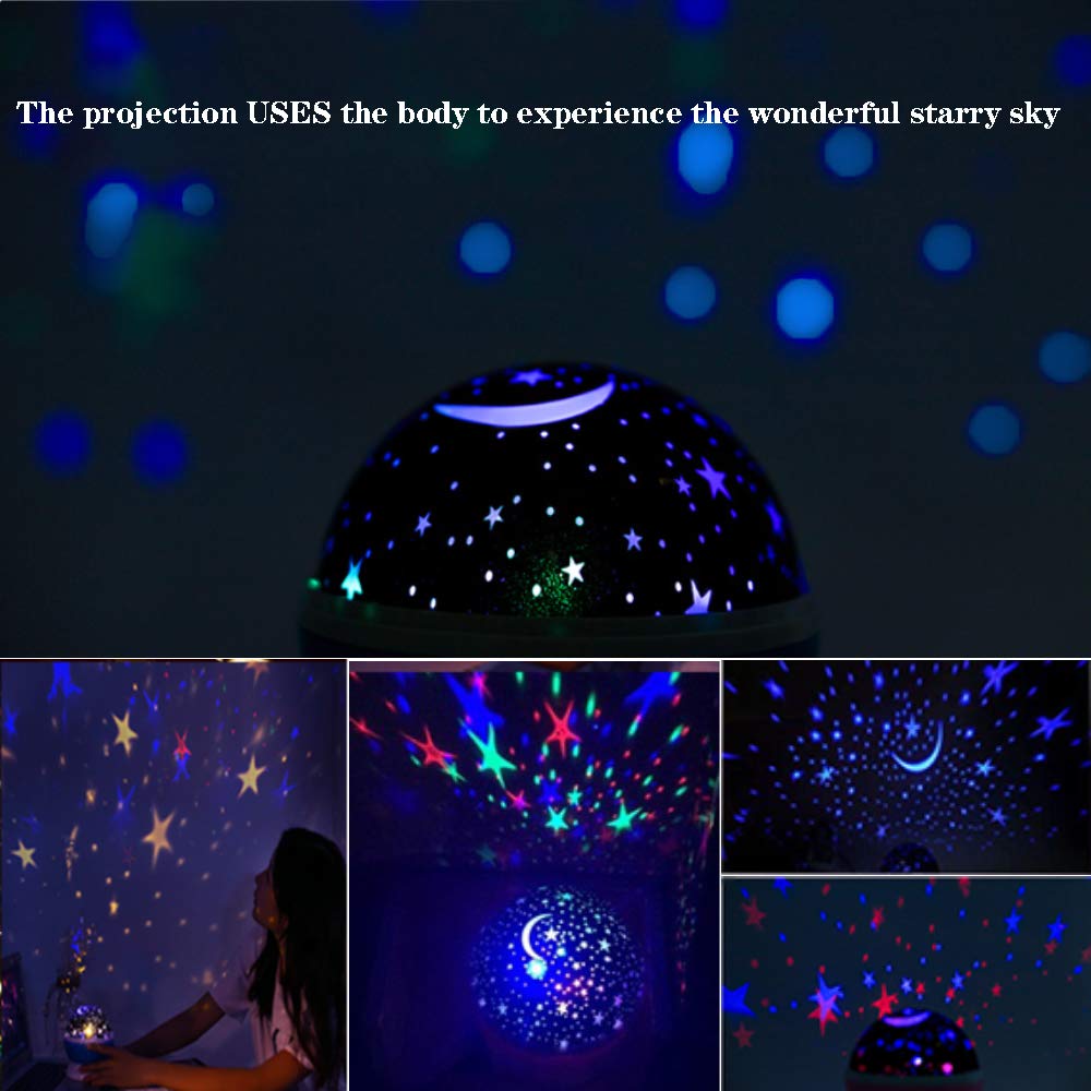 Borelor Star Night Light Projector, 12 Color Modes, 360° Rotating, USB Cable, Black, Model 178, 1 Count