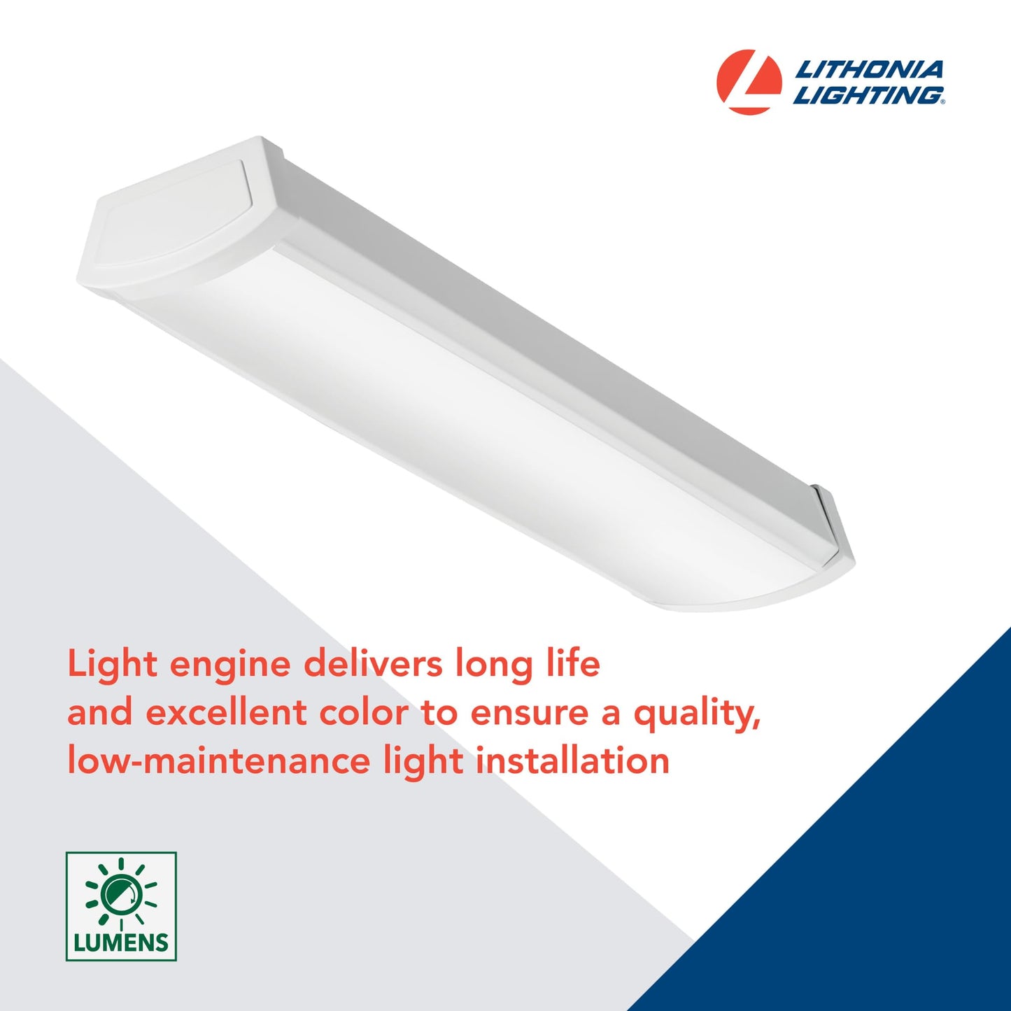 Lithonia Lighting LED Wraparound Flush Mount Light, 24-Inch, 4000K, Alloy Steel, Model FMLWL 24 840 ZT MVOLT, 120-277V