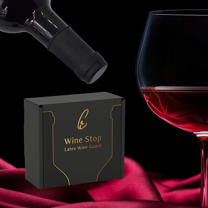 Wine Stopper, Ultimate Protection for Wine Bottles, Made of Food Grade Latex for Wine and Beverages, Unique Gift for Wine Lovers (Pack of 12)