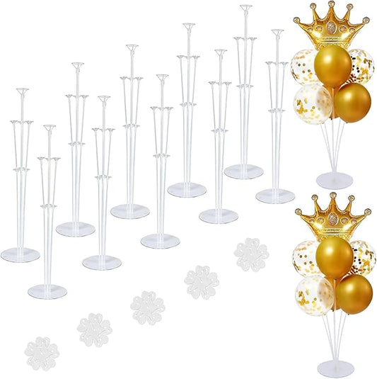 ROYUYE 10 Sets of Balloon Stands for Table Balloon Stand Allowing Balloons To Float Without Helium Tank Balloon Holder Dec...