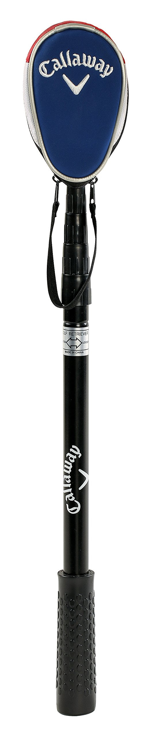 Callaway Golf Ball Retriever for Water, Telescopic with Dual-Zip Headcover, Black, 15 Feet