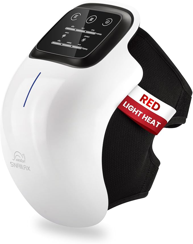 Snailax Knee Massager with Heat, Red Light & Vibration Knee Heating Pad, Heated Knee Wrap, Gift for Mom Dad Men Women