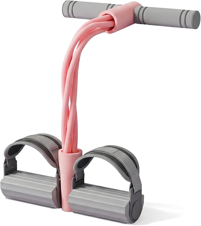 Adjustable Ankle Strap Resistance Band with Handle,0.4-inch Diameter Thick TPE Resistance Band 40-45lbs,Suitable for All W...