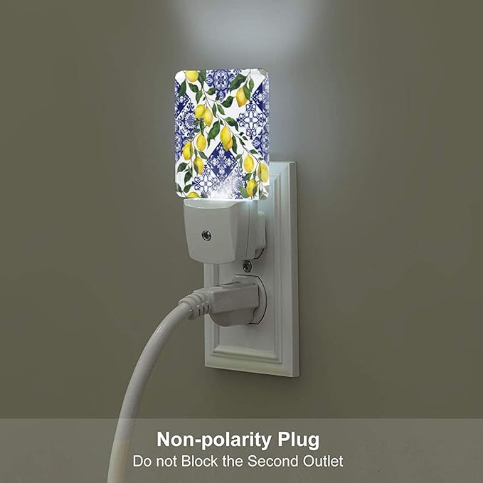 Led Night Light, Lemon Decorative Plug in Nightlights,with Smart Auto Dusk to Dawn Night Light for Bedroom, Kitchen, Nursery, Bathroom