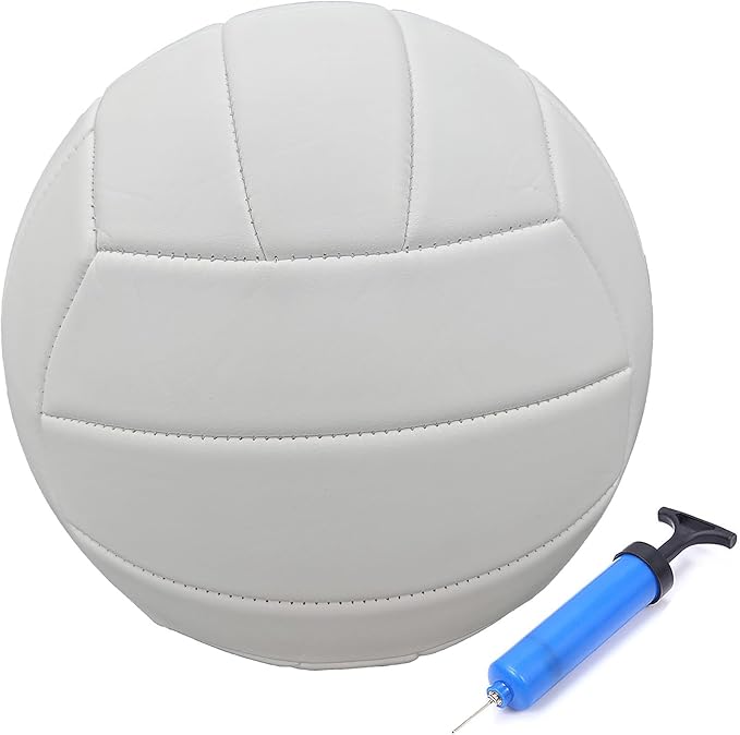 ABAJI Volleyball Official Size Thicker PVC Pure Color with Pump Waterproof Anti-Explosion Design Training Practice Indoor ...