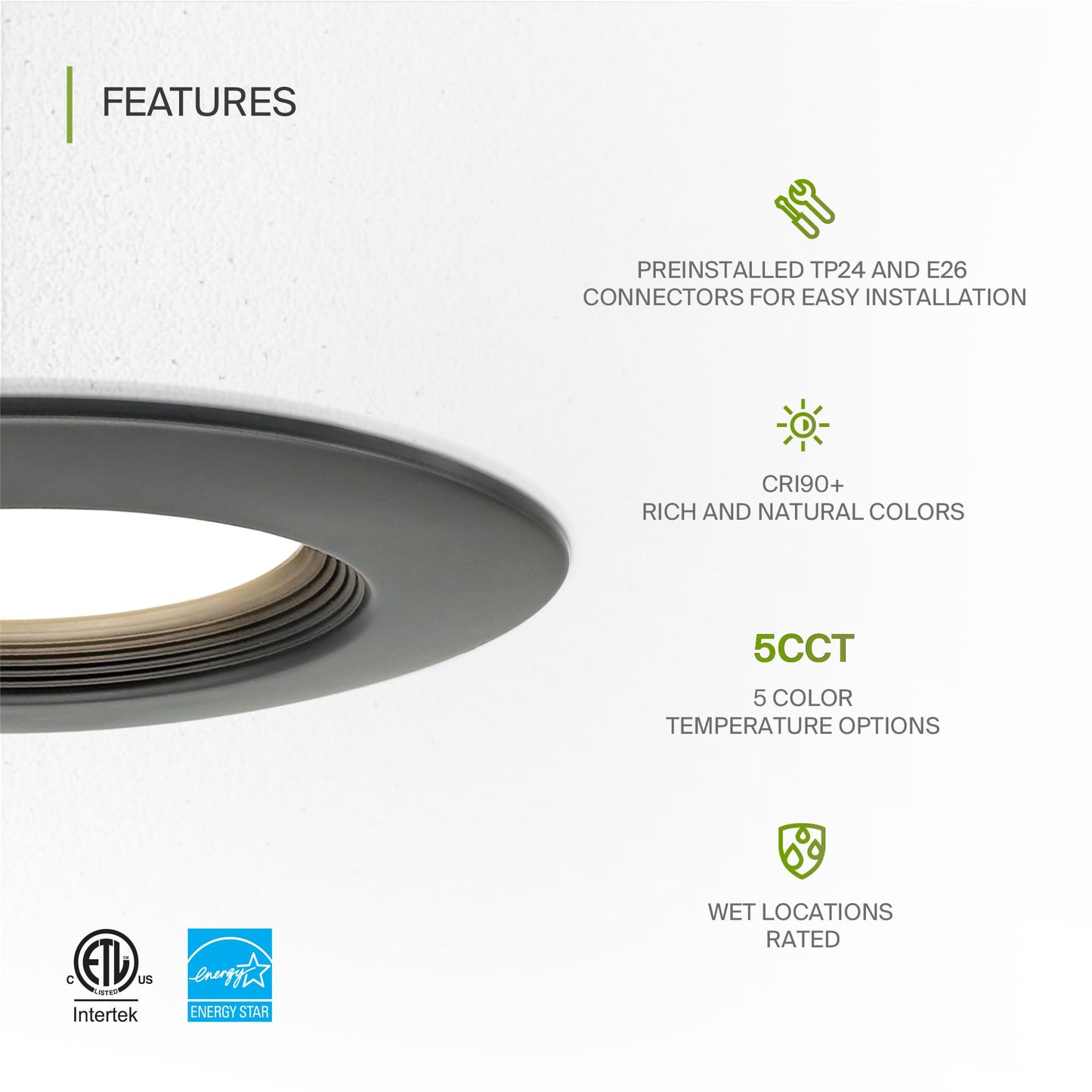 ASD 6 Inch Retrofit LED Recessed Lighting | Metal Trim Bronze 12W 1078LM 120V 2700K-5000K Adjustable Ceiling Downlights | Triac Dimmable Wet Rated Room Can Lights, ETL Energy Star, 12 Pack