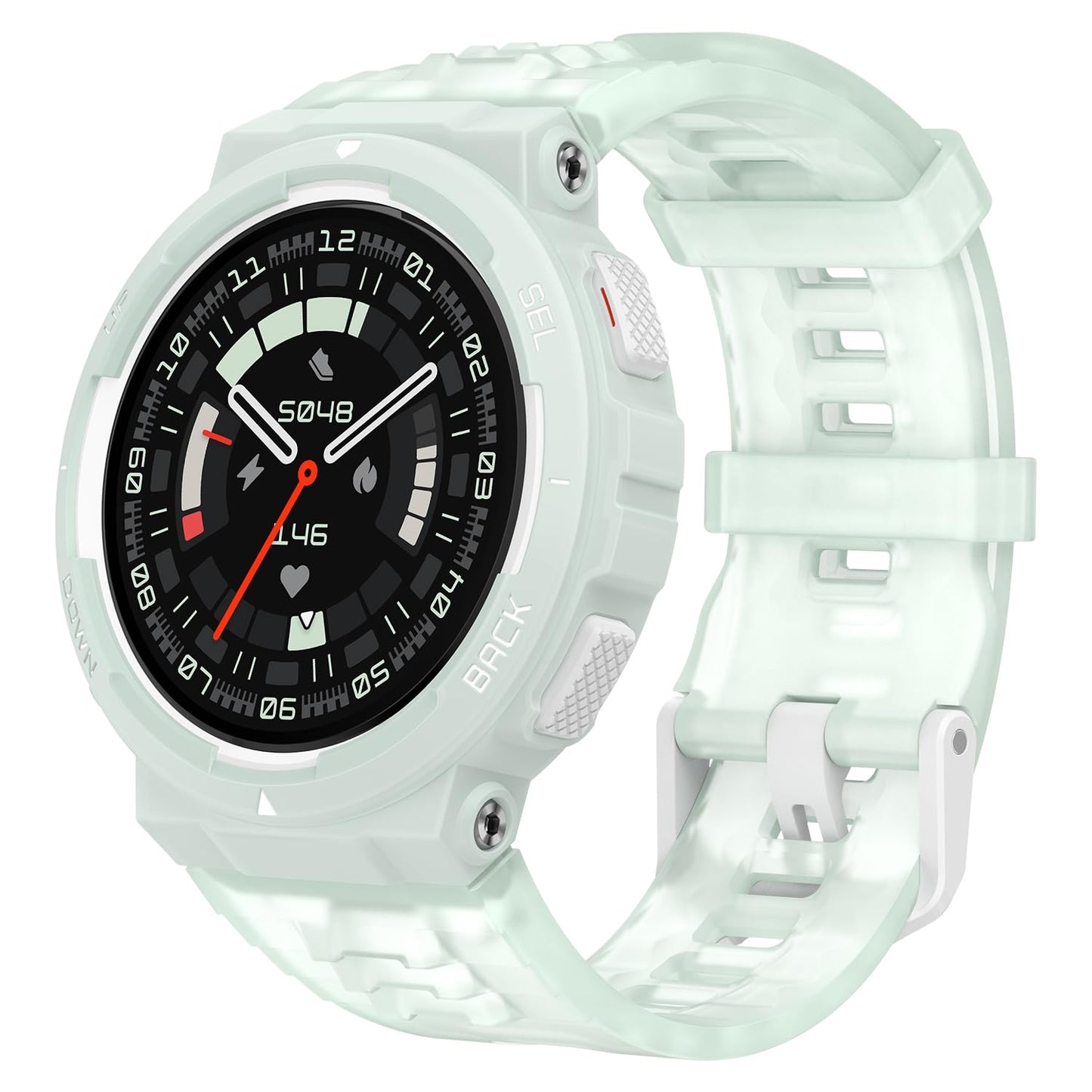 Amazfit Active Edge Smart Watch with Stylish Rugged Sport & Fitness Design, GPS, AI Health Coach for Gym, Outdoor, Workouts & Exercise, 16 Days Battery, 10 ATM Water Resistant, Mint Green (Renewed)