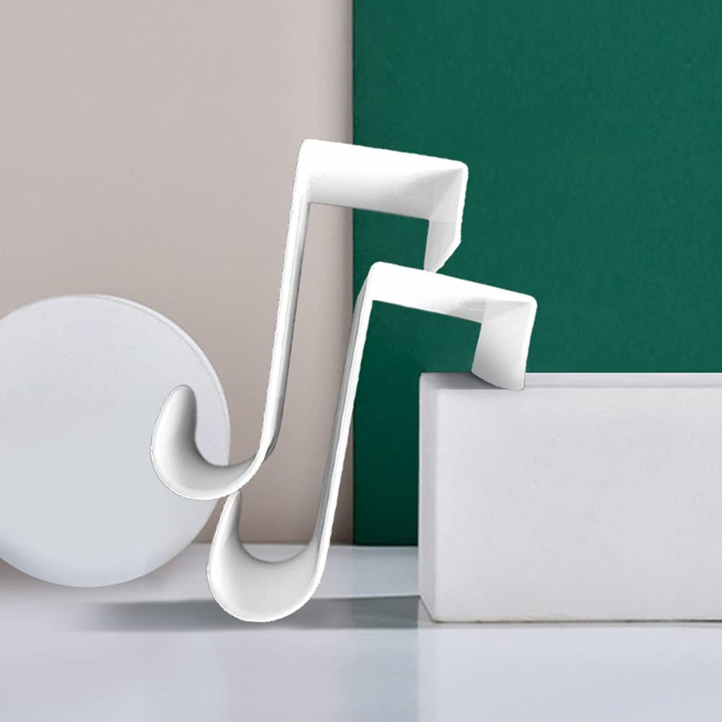 1st Choice Over The Door Hooks Hangers, Laundry Hanger White Plastic 2 Pack Coats Towels Clothes,White
