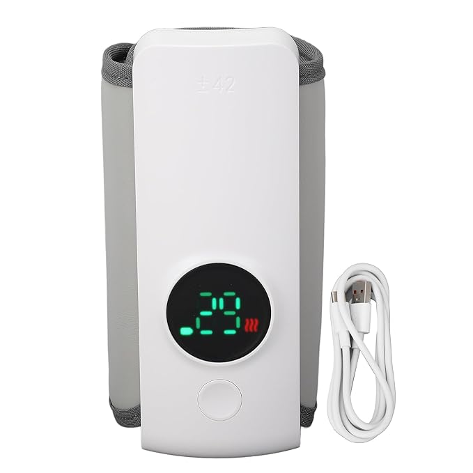 Portable Bottle Warmer for Breastmilk or Baby Formula, 6000mah Travel Warmer for Baby Bottles Infant Milk Warmer Sleeve with Temp Display, Fast Heating & Long Lasting Warming