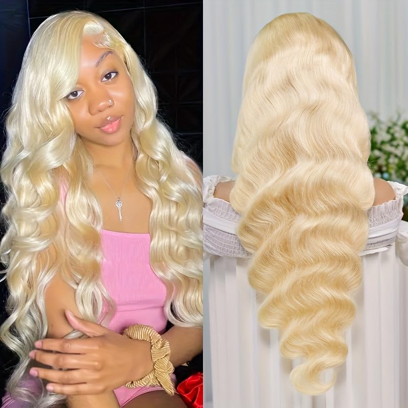 Abhayy 250% Density 613 Lace Front Wig 24 Inch 4X4 Lace Front Wigs Human Hair Body Wave Wigs Human Hair Wigs For Black Women Glu