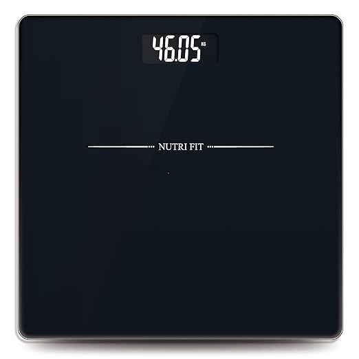 NUTRI FIT Digital Bathroom Scale for Body Weight Loss Watchers Electri Scales, 50g/0.1lb Discrepancy, Clear Backlit LCD Di...
