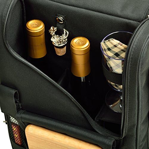 Washington State Cougars Licensed Deluxe Wine Carrier with Wine Glasses and Accessories for Two Assembled & Quality Approved in The USA