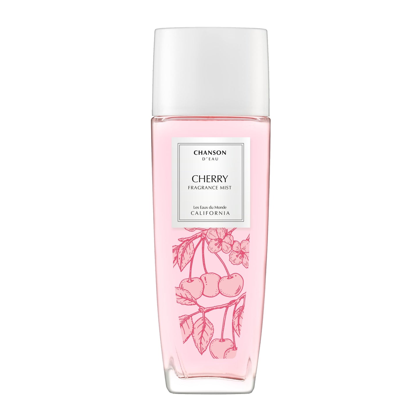 Chanson Cherry Hair & Body Mist for Women 2.5 fl oz (Pack of 1), Notes of Red Berries, Cherry, and Tonka, Women's Fragrance, Lon