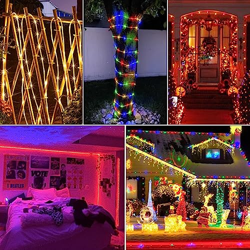 Nazuwke 99Ft LED Rope Lights Outdoor, 18 Colors Changing Fairy String Light Plug in with Remote, IP68 Waterproof 300 LEDs ...