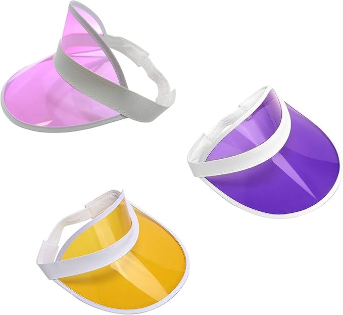 Nicky Bigs Novelties Girly Fantasy Set Tennis Beach Plastic Clear Sun Bingo Vegas Dealer Golf Visor