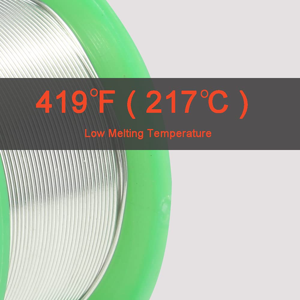 Lead-Free Solder Wire Rosin Core Flux 0.8mm Electric Solder Fine Sn99 Ag0.3 Cu0.7 Flow 0.032in 0.11lb No Lead for Electronics Soldering Unlead 50g