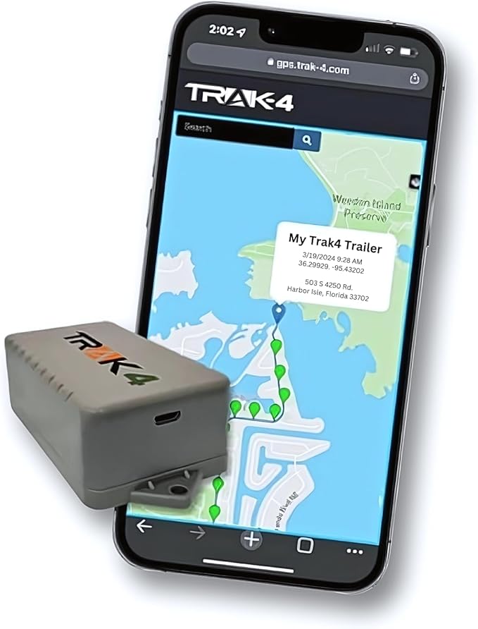 Trak-4 GPS Tracker for Vehicles, Assets, Equipment. Long Battery Life, Waterproof, Global Tracking. Low-Cost Subscription ...
