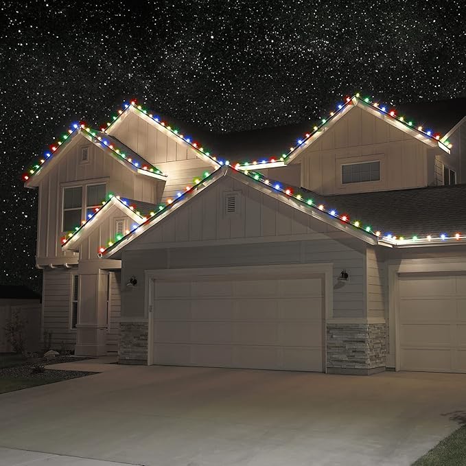 Holiday Lighting Outlet Faceted C7 Christmas Lights | Purple Led Light Bulbs Holiday Decoration | Warm Christmas Decor For Indoor & Outdoor Use | 2 Smd Leds In Each Light Bulb | Set Of 500