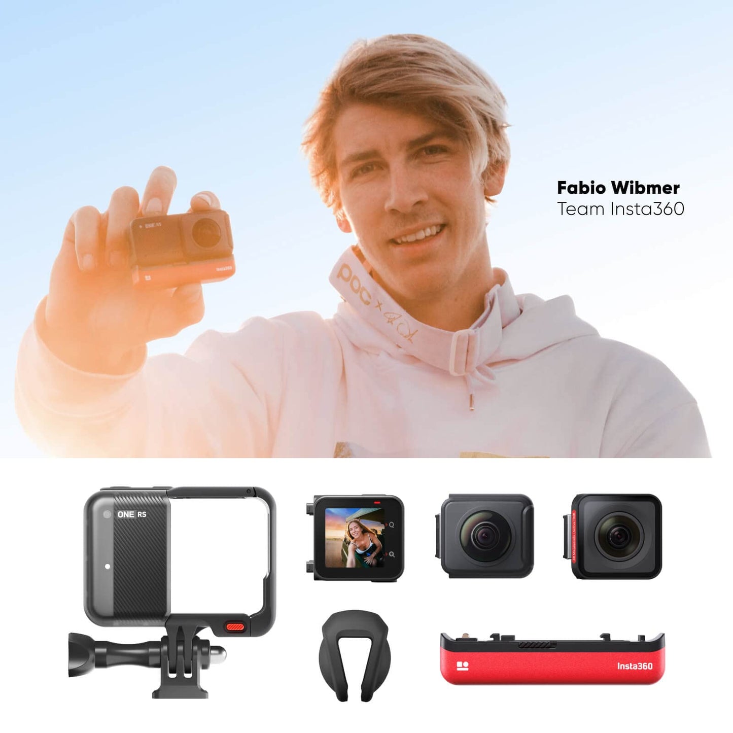 Insta360 One Rs Twin Edition - Waterproof 4K 60Fps Action Camera & 5.7K 360 Camera With Interchangeable Lenses, Stabilization, 4