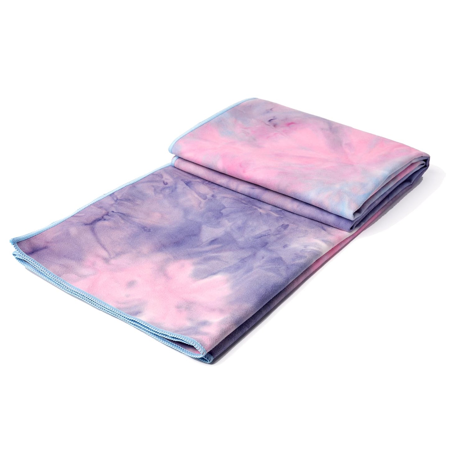 Eunzel Hot Yoga Towel Non Slip Yoga Mat Towel Non-Slip Sweat Absorbent Microfiber Towel for Hot Yoga, Pilates and Workout 72" x 26.5", Purple & Blue