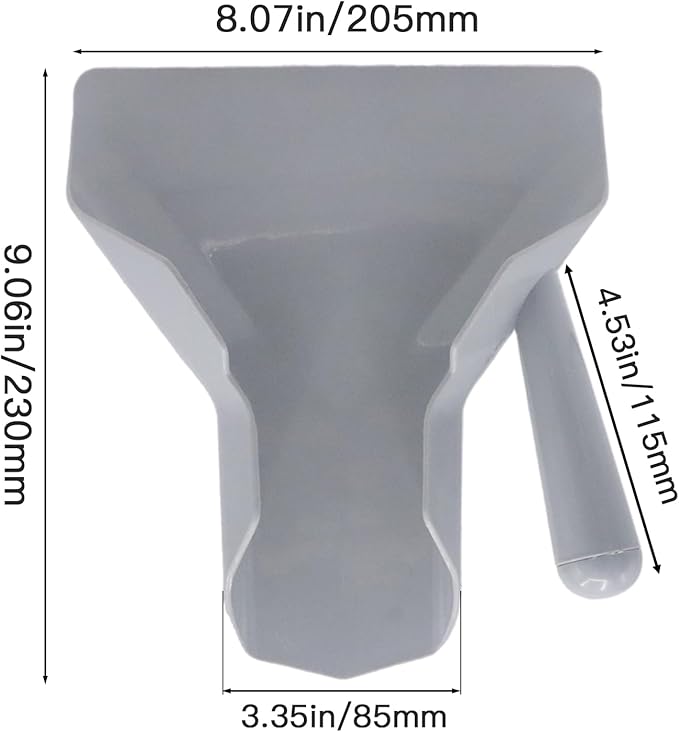 French Fry Scoop & Scooper - Polycarbonate Multipurpose Utility Scooper for Ice Candy Snacks & More