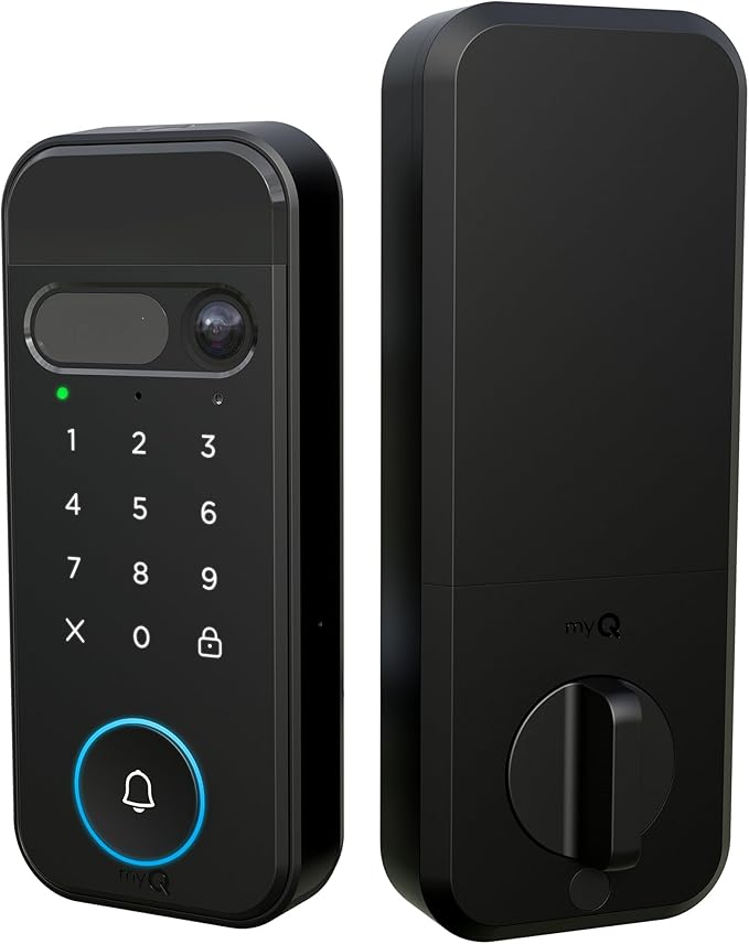 myQ Secure View™ 3-in-1 Smart Lock with 2K HDR Video Doorbell Camera, Face Access, Fingerprint Access, PIN & App Control —...