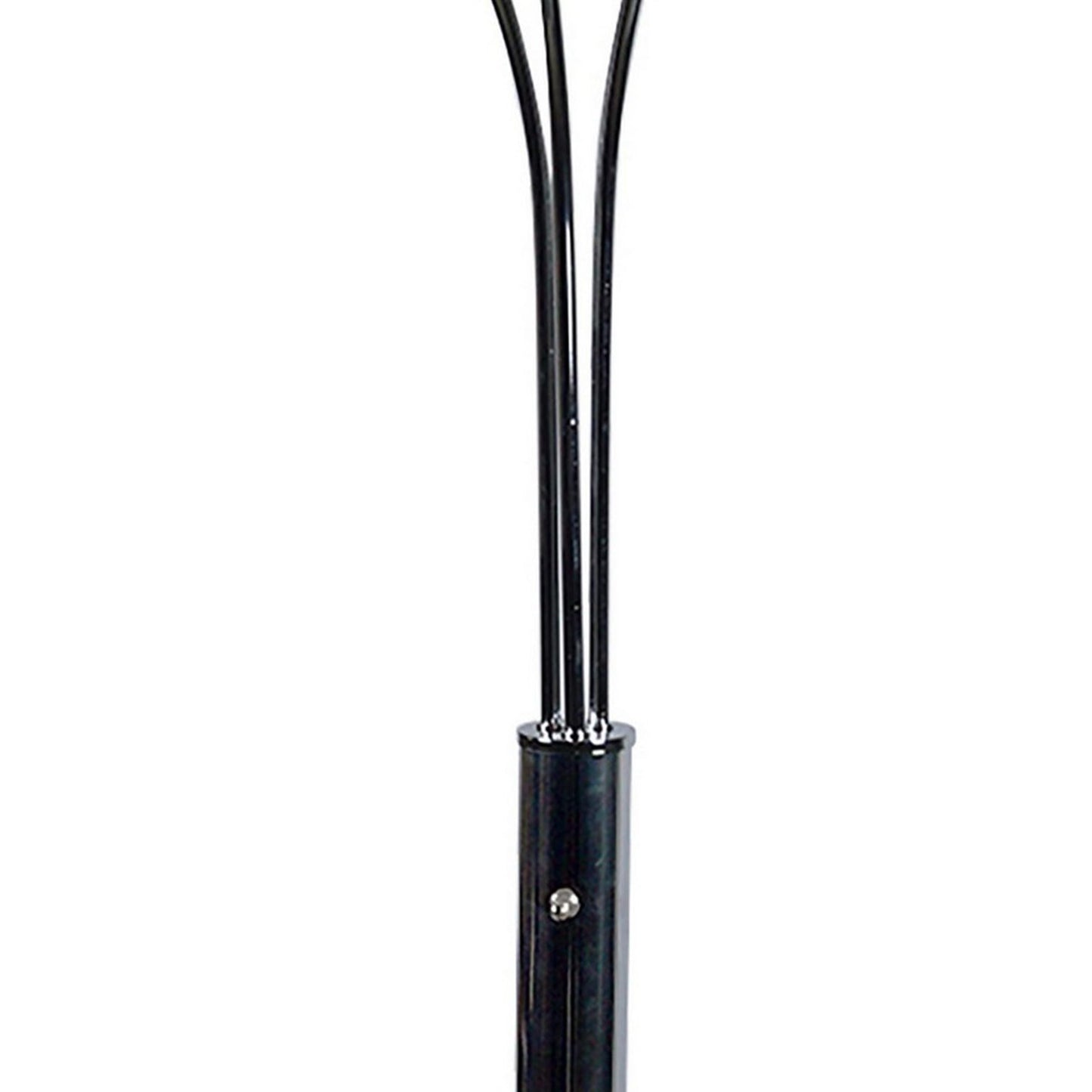 Benzara 3-Light Table Lamp - 33 Round, Chrome Metal With Crystal Accents, Model Bm300846