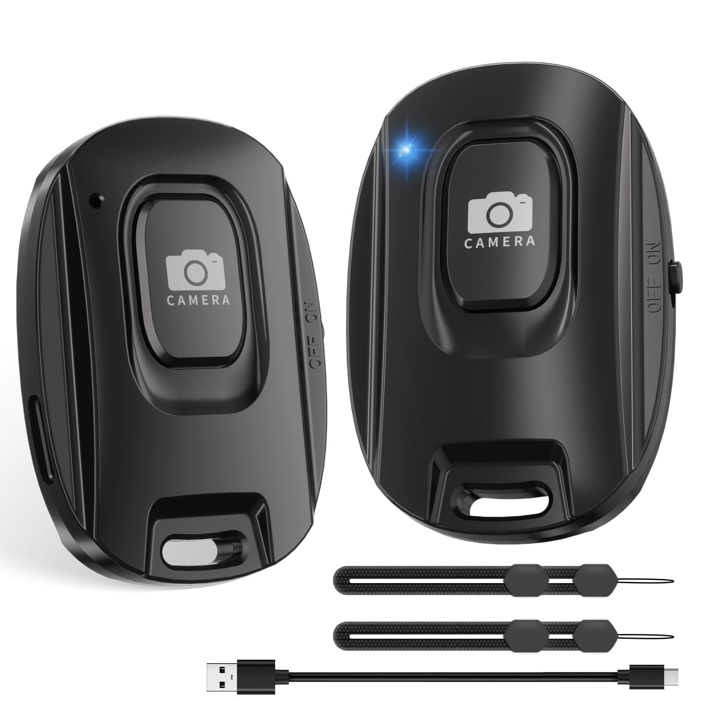 Vyviyon Bluetooth Camera Remote Shutter For Iphone And Android Smartphones, Rechargeable Wireless Phone Remote Control,Selfie Bu