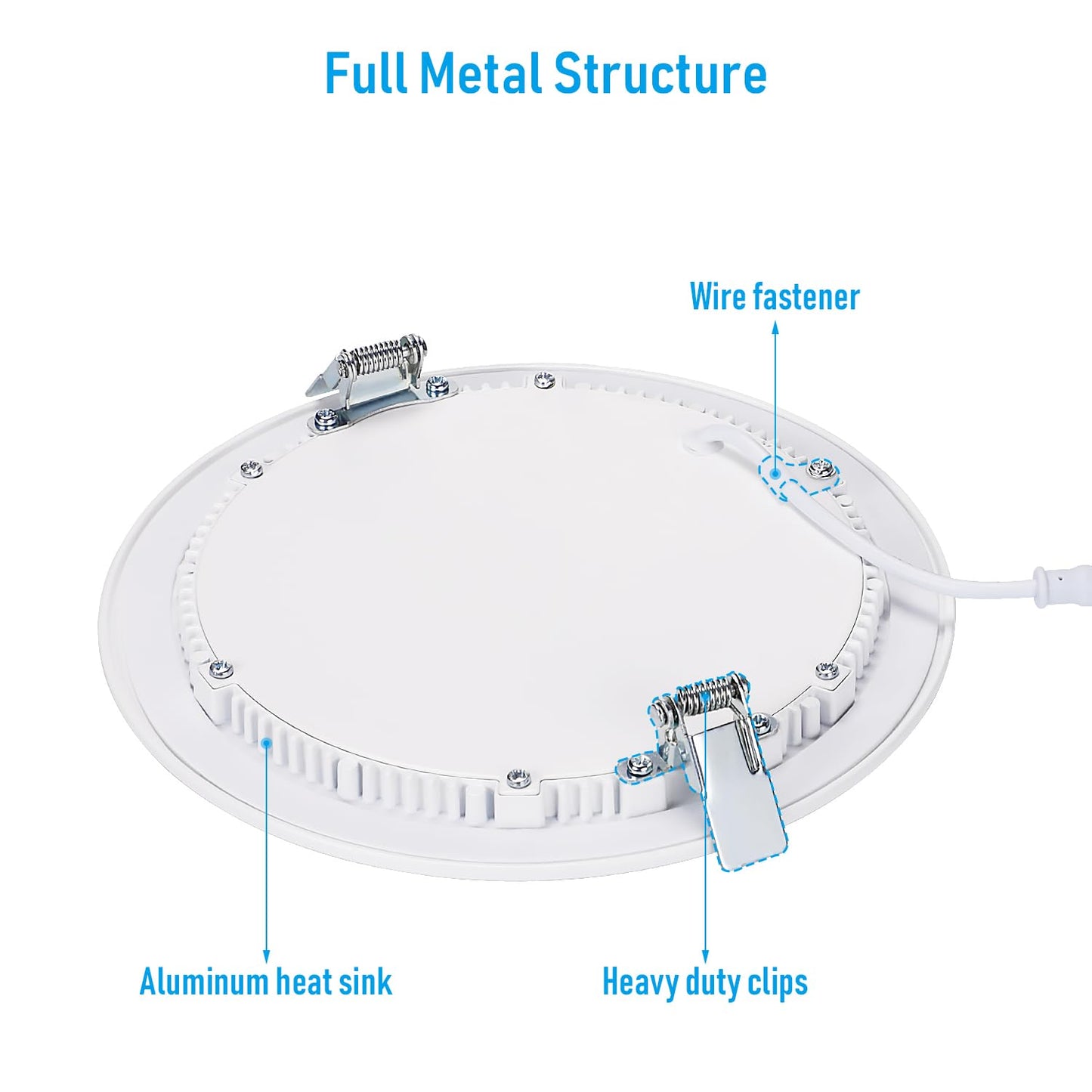 TORCHSTAR 6 Inch Ultra-Thin LED Recessed Light, 13.5W Dimmable, Warm White (3000K), Aluminum, Model 23874, Pack of