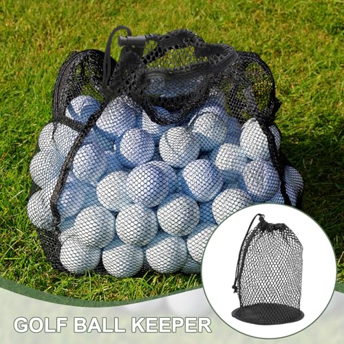 YELARXI Golf Ball Storage Bag Nylon Mesh Golf Pouch with Adjustable Drawstring Closure for Outdoor Sports Supplies