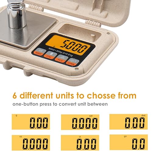 Gram Scale 300 gx 0.01 g Digital Pocket Scale,Electronic Smart Weigh Scale,Portable Small Jewelry Scale Grams and Ounces, Mini Scale with LCD Display,Tare