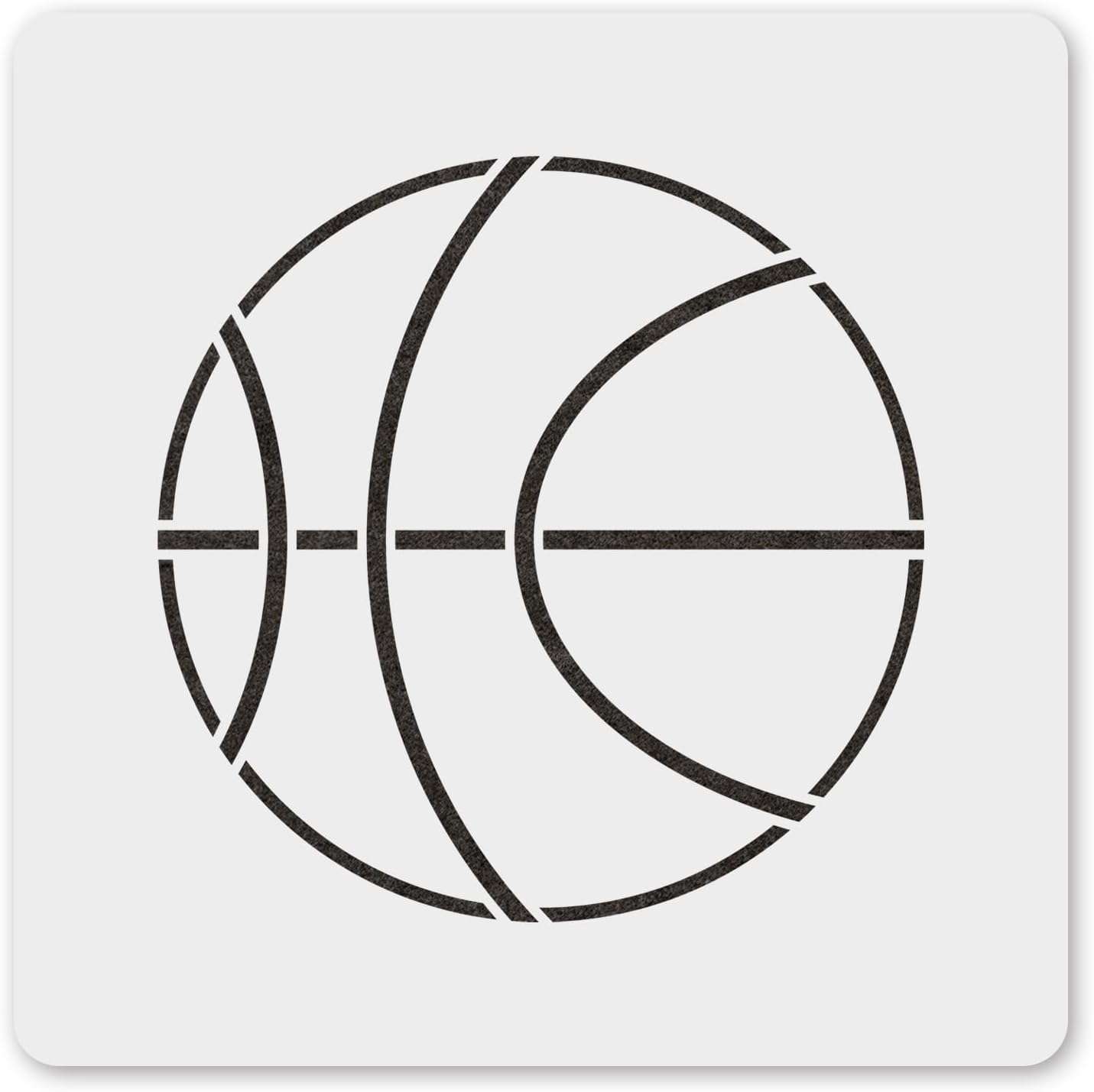 MAGJUCHE Basketball Stencil 12 Inches, Reusable Sport Stencil for Painting DIY Crafts Decor