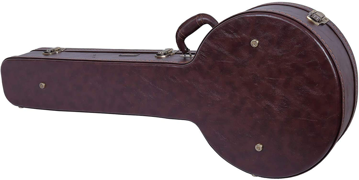 Crossrock Crw600Bjbr Wooden Case For 5 String Resonator Banjo, Vintage Brown (Crw620Bjbr)