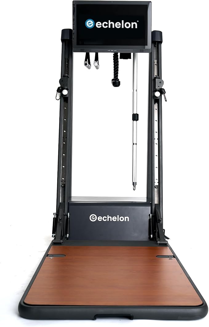 Echelon Strength Home Smart Gym – WiFi-Enabled 24-Inch HD Touchscreen, 5–110 LB Digital Resistance Per Arm, Foldable Mirro...