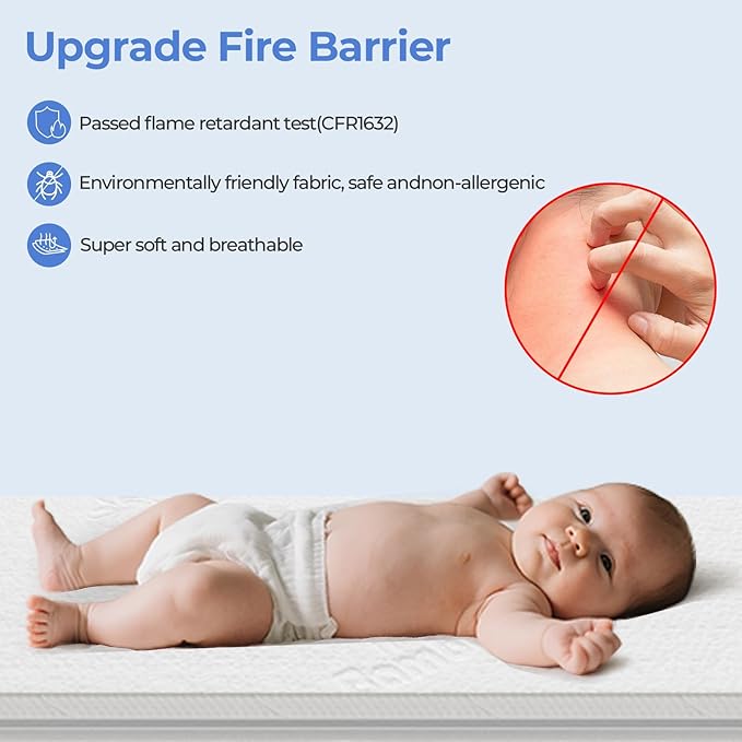 32.5x20 Bassinet Mattress for Delight: 2" Thick Dual Sided Gel Memory Foam Bassinet Mattress for Mika Micky&Delight Beside Me Dreamer Bassinet&Dream On Me Traveler&Dream On Me Skylar Bassinet