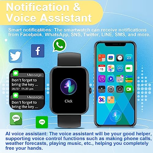 PTHTECHUS Smart Watch for Kids, 1.83" Fitness Tracker Smartwatch for Young with Heart Rate/Sleep Monitor 37 Sports Modes C...