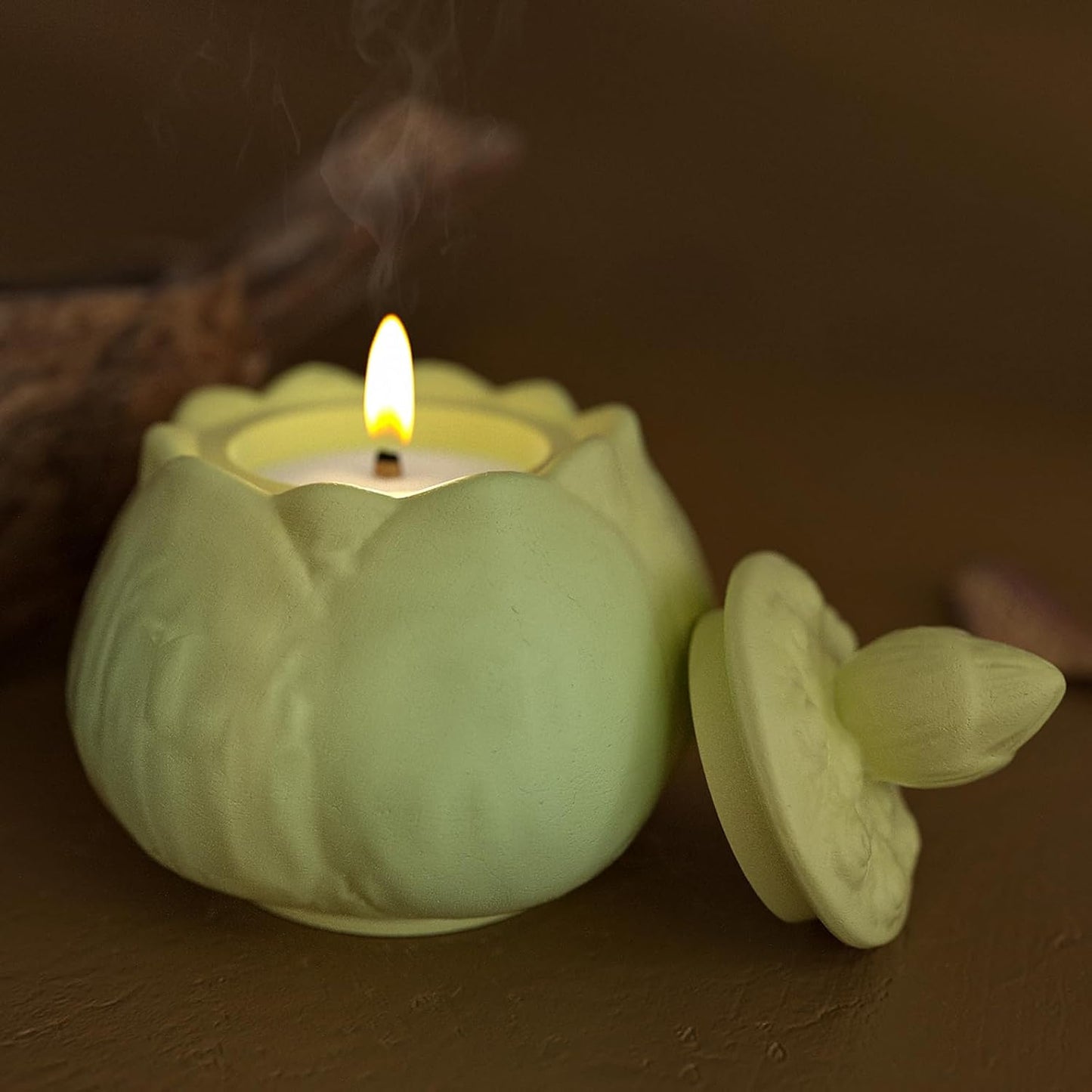 Lotus Jar Bottle Mold - Resin Casting Silicone Molds for Home Decor & Candle Making Wave Spiral Mold