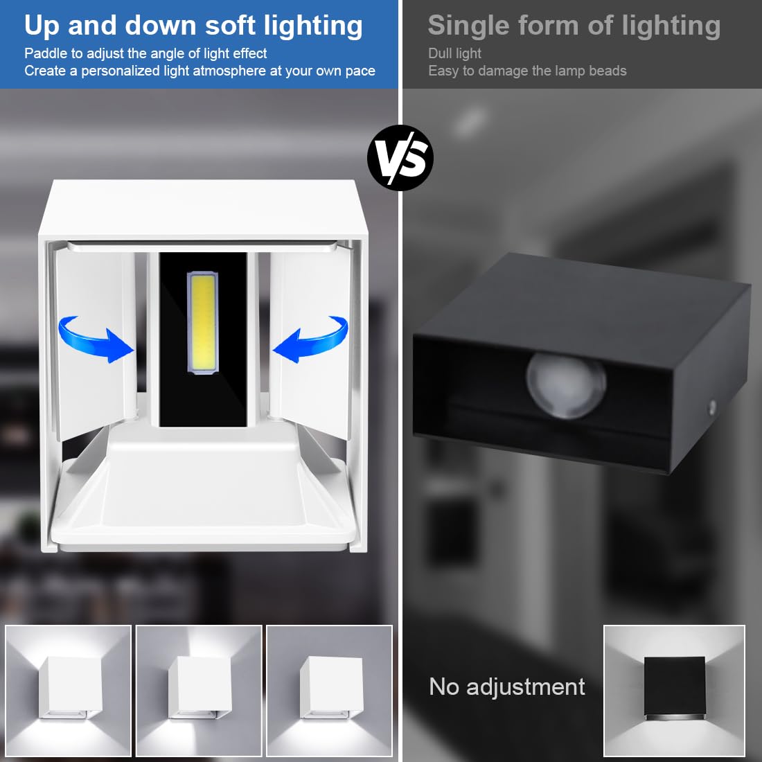 ledmo LED Up and Down Outdoor Wall Sconce 20W Aluminum Waterproof 6000K White IP65 Model 305e5043