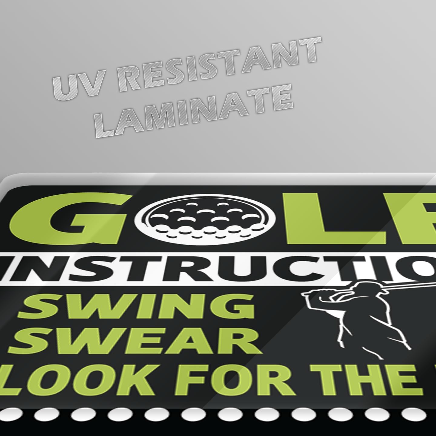 Funny Golf Stickers – Choose from 10 Humorous Designs – Durable Waterproof Vinyl Decals for Cars, Golf Carts, Laptops, Windows, Bumpers & More – 5 Inch (Golf Instruction)