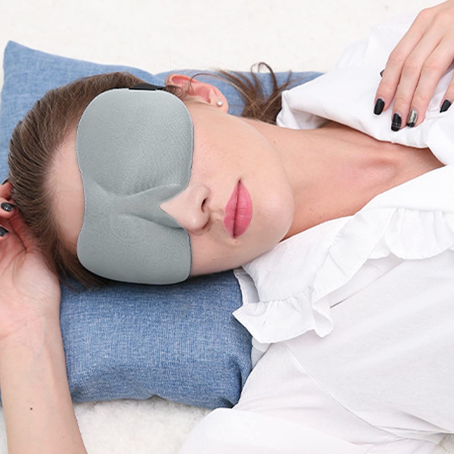 AccEncyc 4 Pcs Sleep Mask 3D Eye Mask for Sleeping Eye Covers for Back and Side Sleeper at Travel, Sleep, Airplane