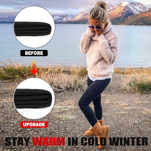MOREFEEL 3 Pack Thermal Fleece Lined Leggings Women,High Waisted Tummy Control Warm Winter Yoga Workout Thick Pants
